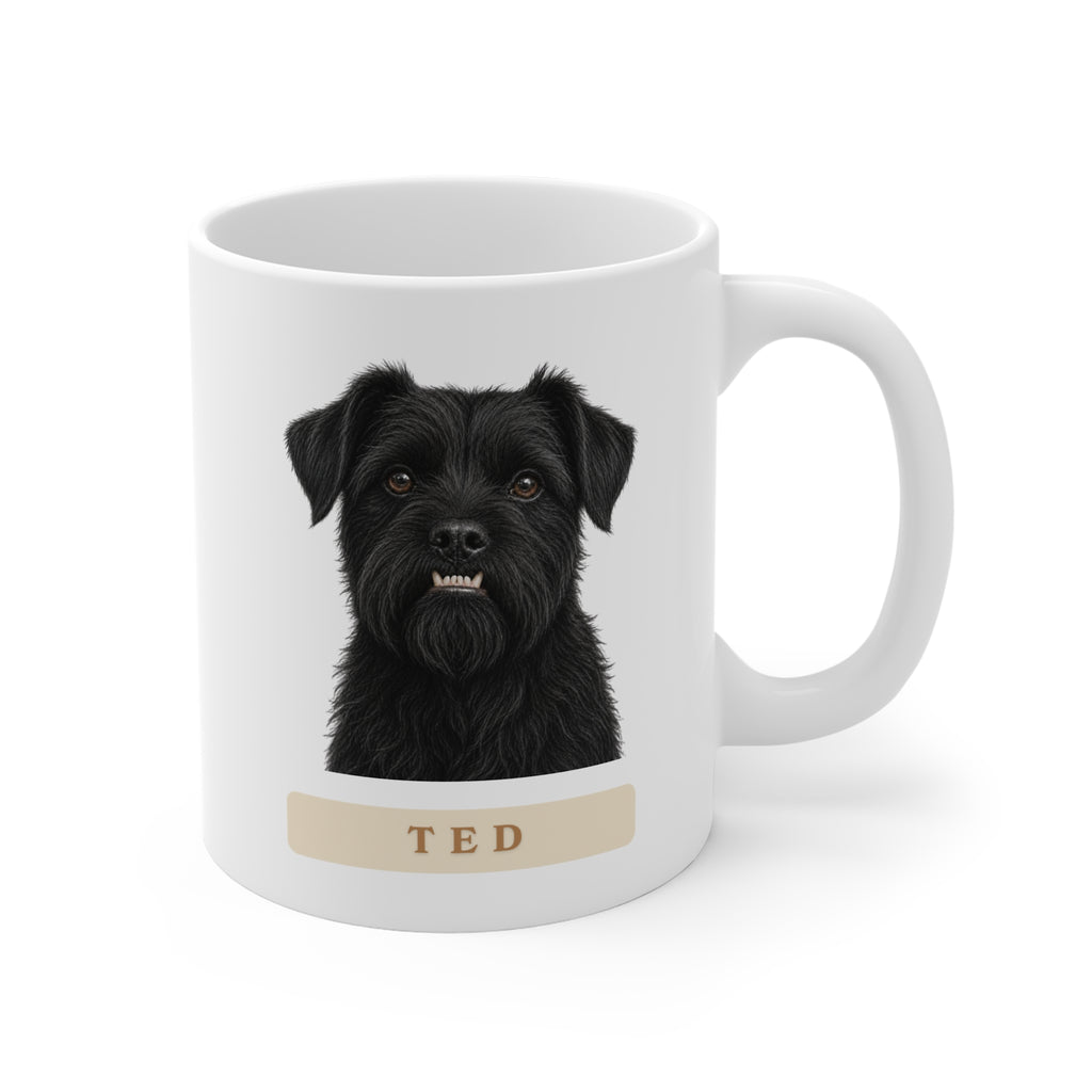 Ted The Dog Mug - Gone fishing funny gift for dog lovers