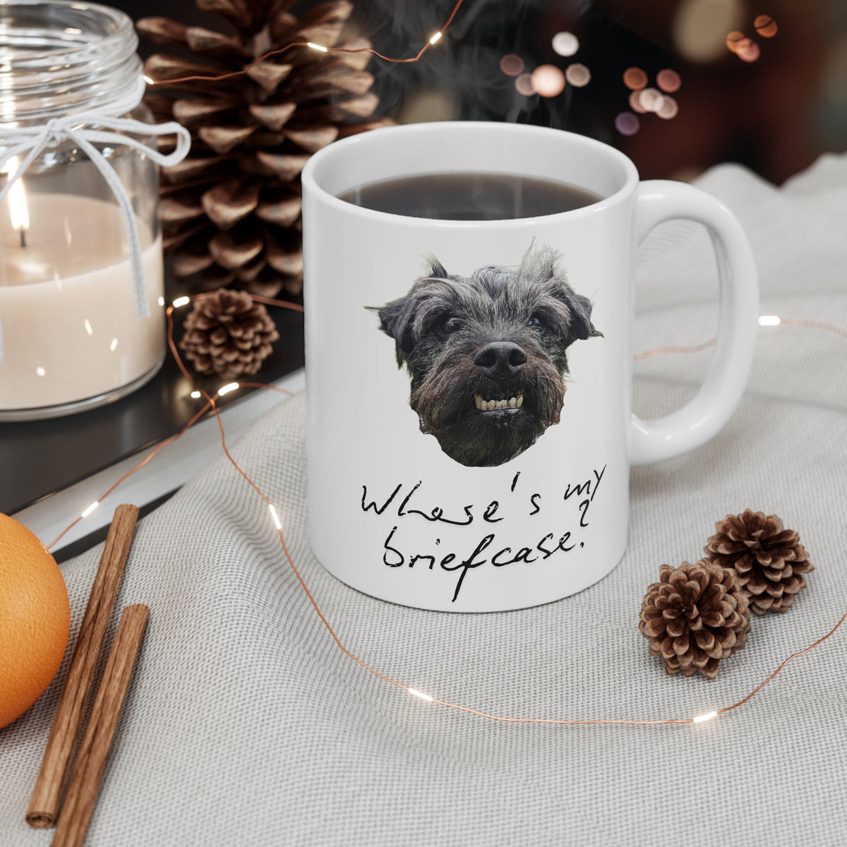 Ted The Dog Mug - Where’s My Briefcase? - Gone Fishing