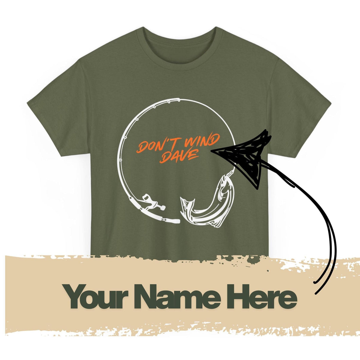 Personalised Gone Fishing Gift - T-shirt - Mortimer and Whitehouse